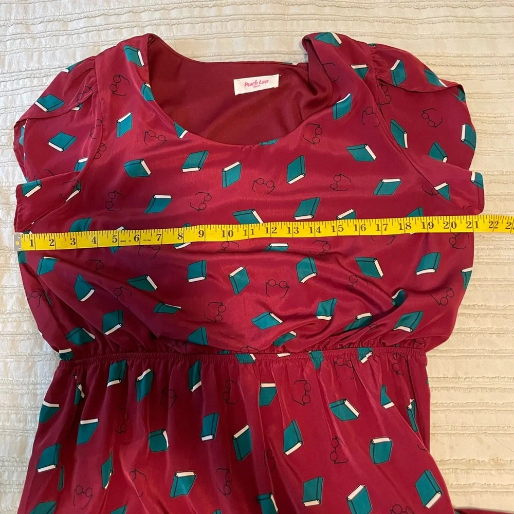ModCloth Mini Dress with book pattern XL - Picture 8 of 10